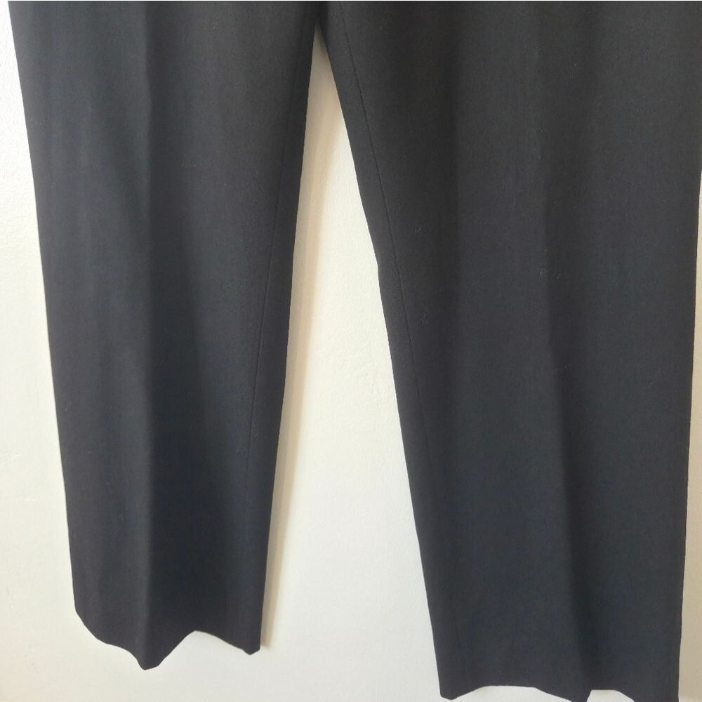 AKRIS Bergdorf Goodman Black Wool Dress Pants Women Size 12 Retro Minimalist - Picture 6 of 10
